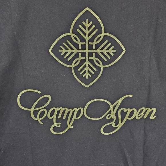 Camp Aspen Snow Leaf T- Shirt Mens Size Large Black NWT Streetwear - Picture 7 of 8